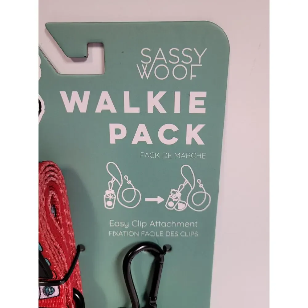Sassy Woof Puppuccino Walkie Pack Dog Leash & Waste Bag 60